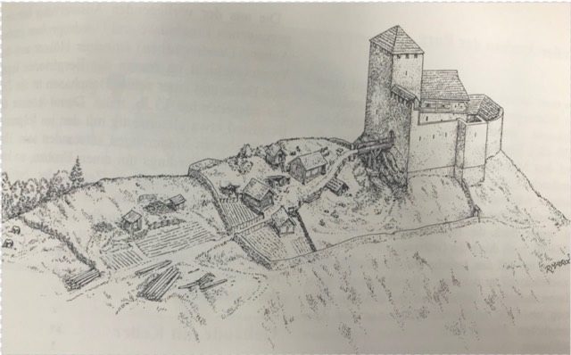 Darstellung: Bezug der Burg Sulzberg 1245